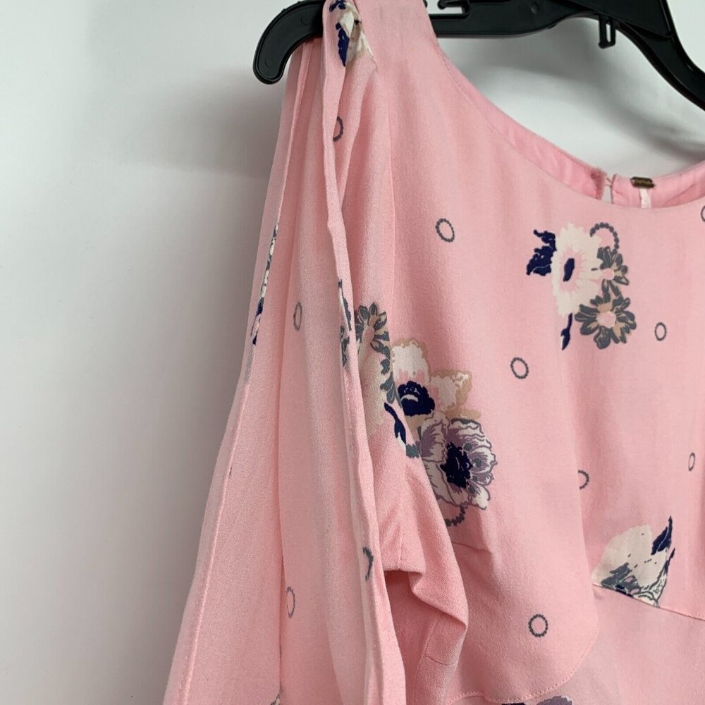 Free People Dress Sunshadows Mini Pink Floral Long Sleeve NWT - Picture 8 of 16